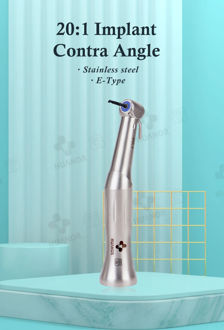 Dental Instrument Clinic Hospital Implant 20: 1 Contra Angle Low Speed Turbine Surgery Reduction Green Ring Handpiece