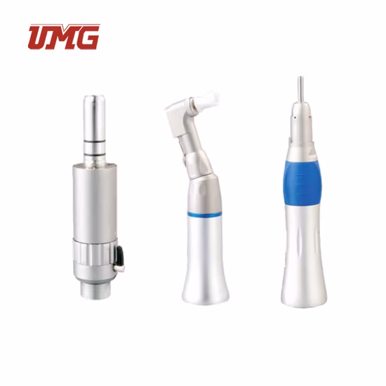 Kit de pièce à main à basse vitesse, canal interne 1 : 1, fibre optique dentaire droite, contre-angle